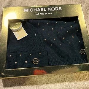 Brand New in Box Michael Kors Hat and Scarf Set